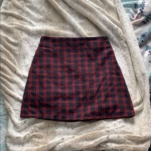 Boohoo Plaid Mini Skirt
